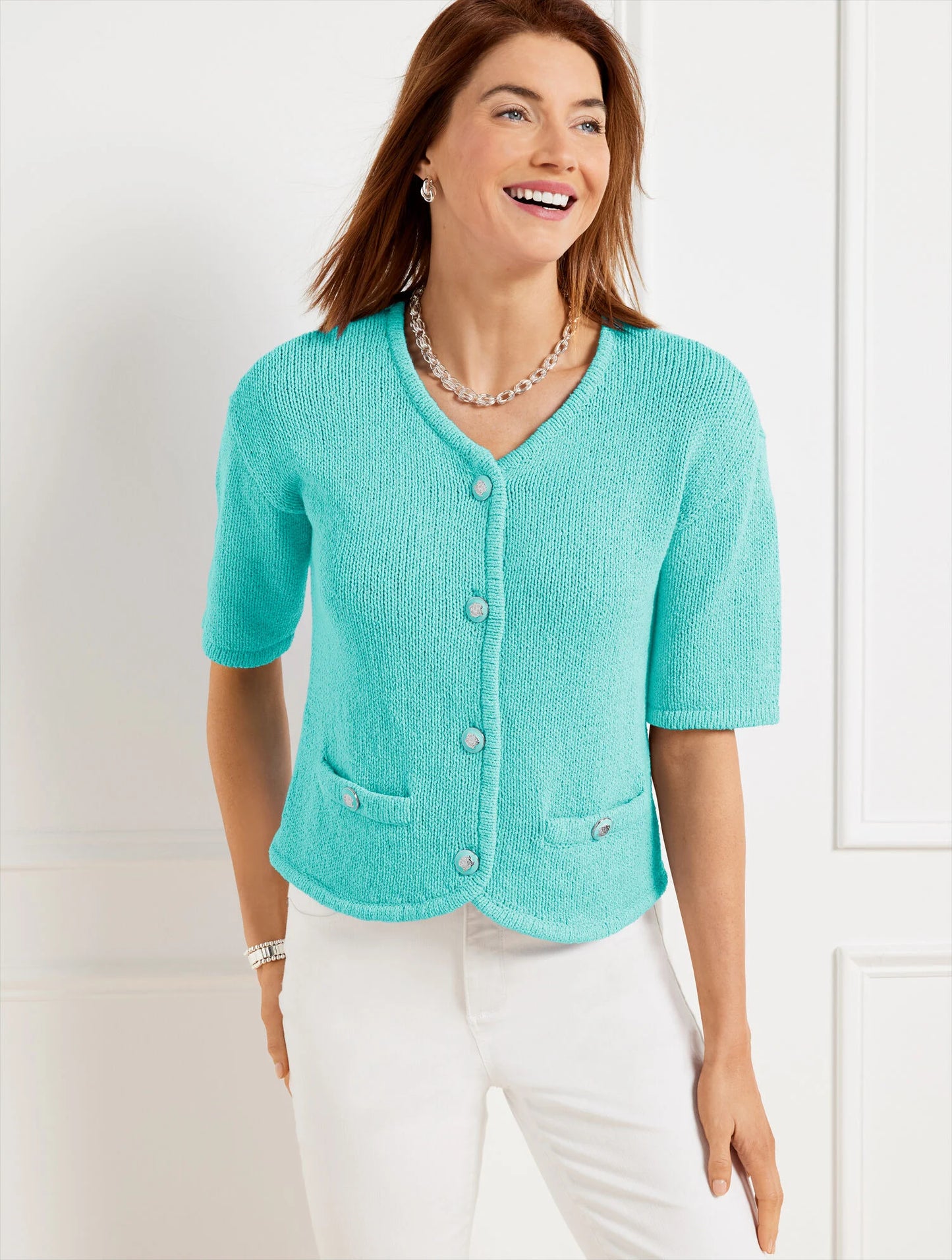 Elbow Sleeve Sweater Jacket