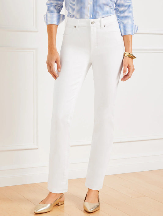 Straight-Leg Jeans - White