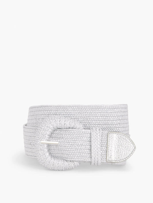 Stretch Woven Raffia Belt