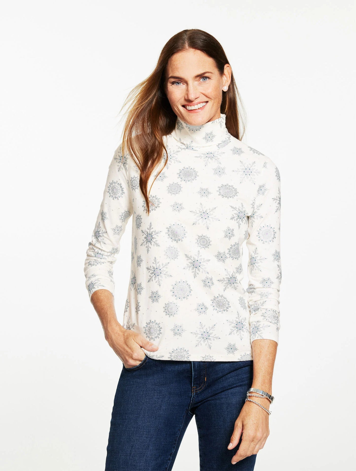 Classic Turtleneck - Snowflake Shimmer