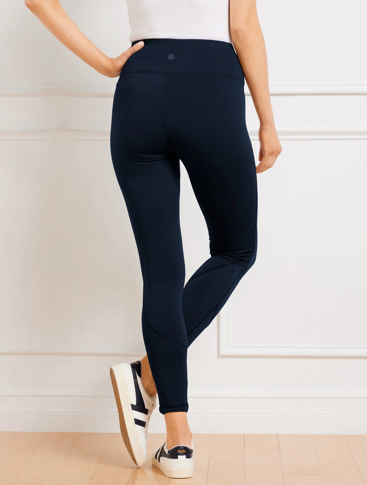 Performance Interlock Mesh Block Leggings