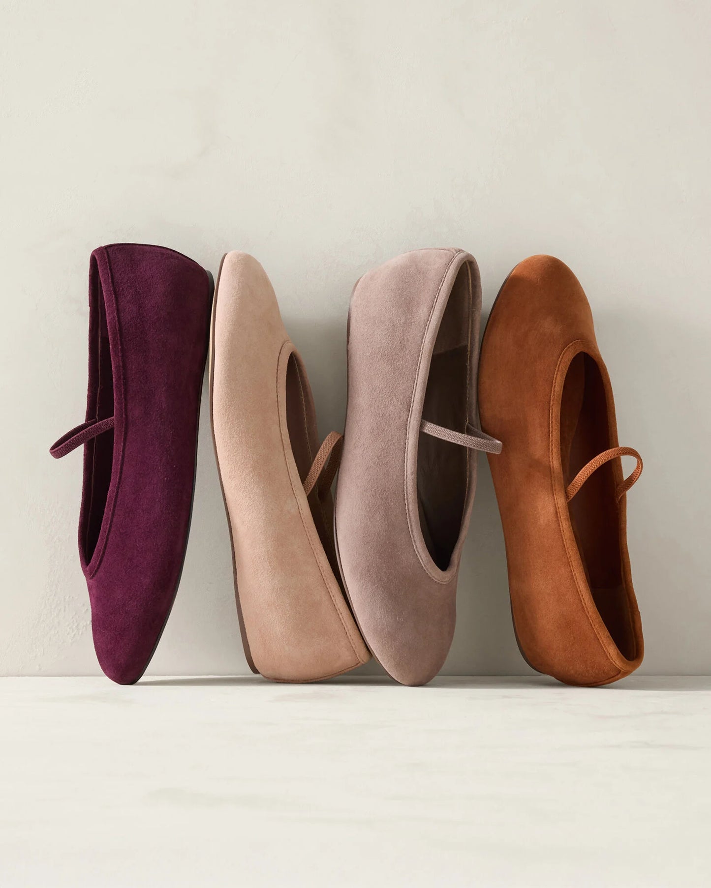 Suede Mary Jane Ballet Flats