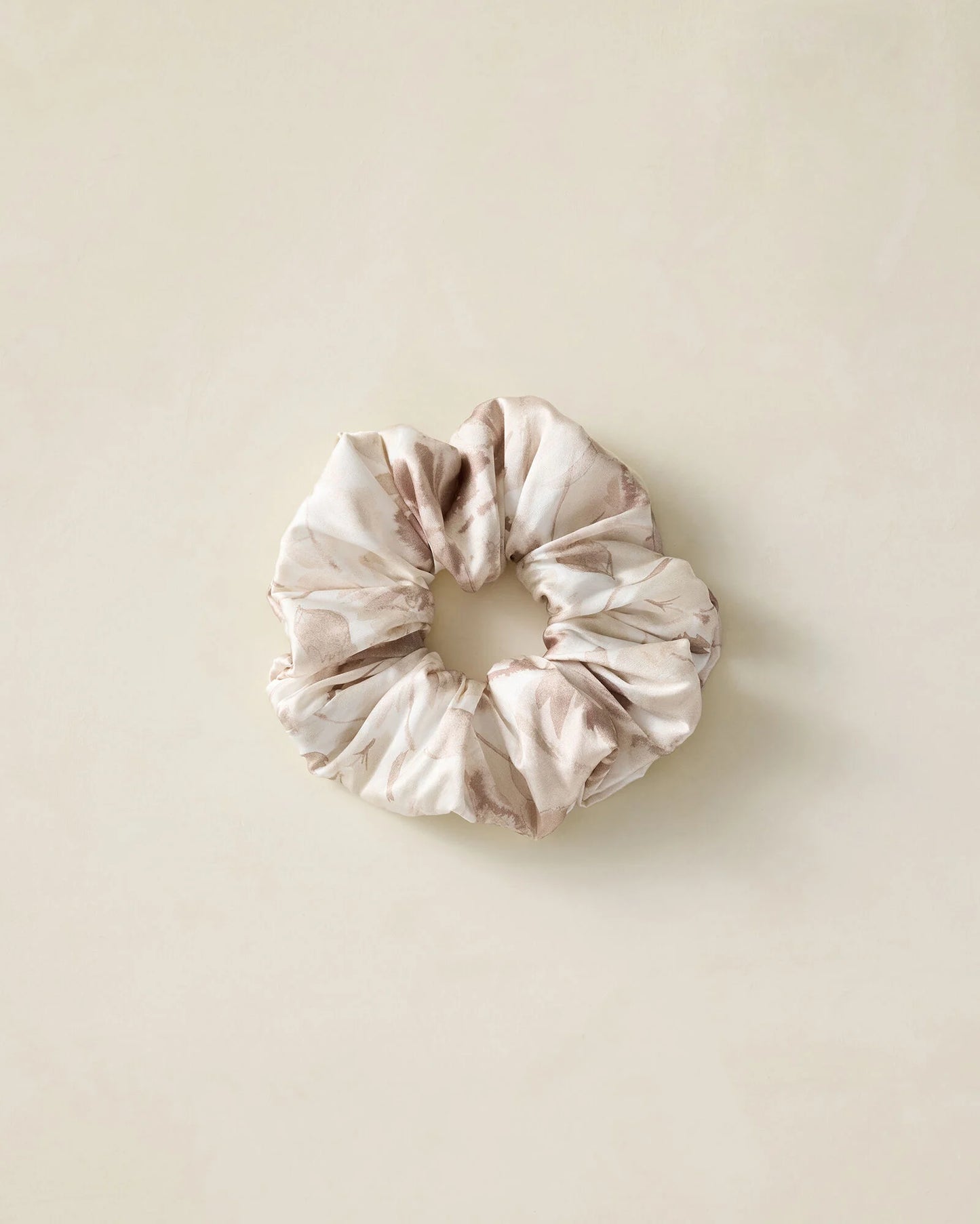 Washable Silk Tranquil Floral Scrunchie