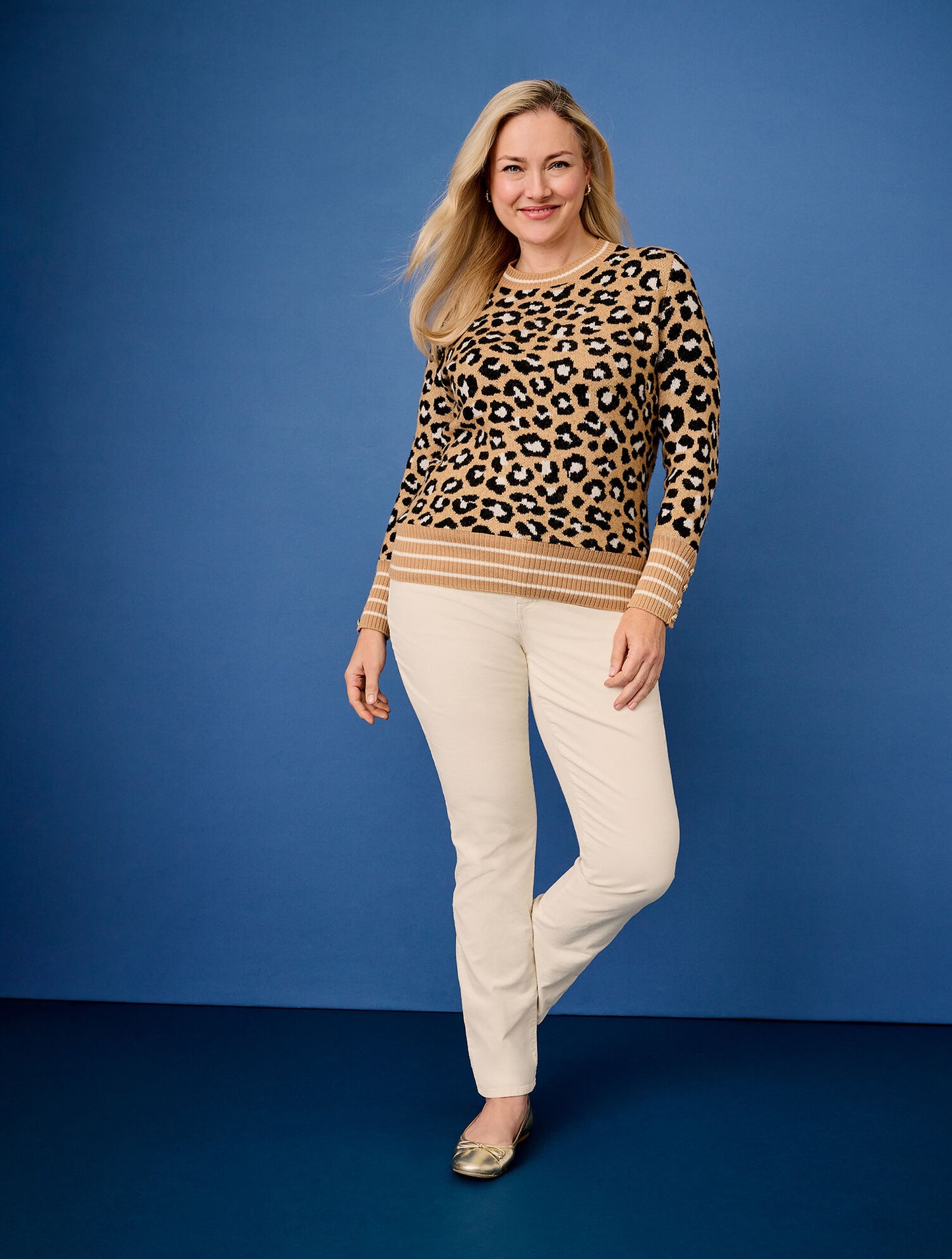 Stretch Corduroy Straight Leg Pants - Solids