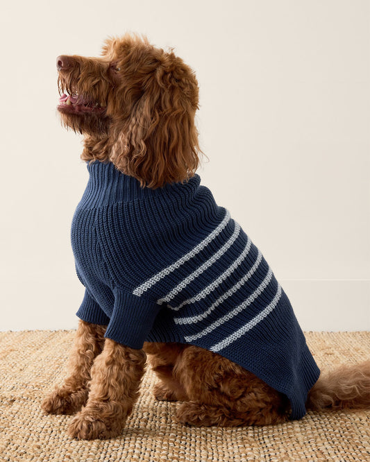 Organic Cotton Striped Dog Sweater
