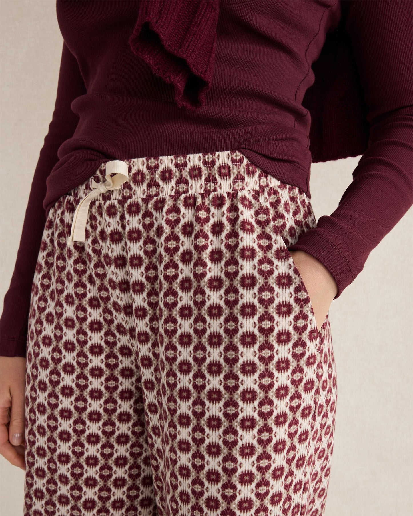 Organic Cotton Jersey Ikat Pajama Pants