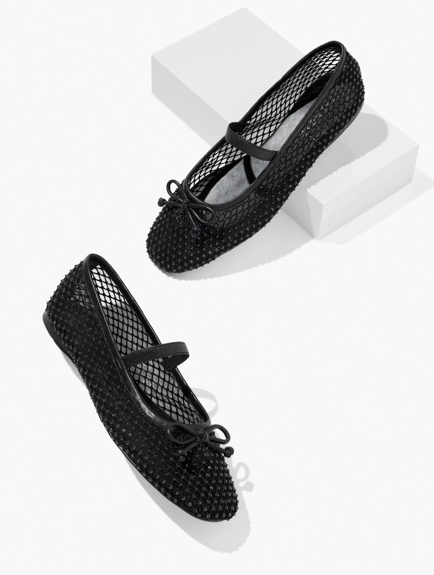 Blaine Soft Sole Mesh Rhinestone Ballet Flats