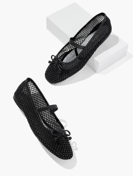 Blaine Soft Sole Mesh Rhinestone Ballet Flats