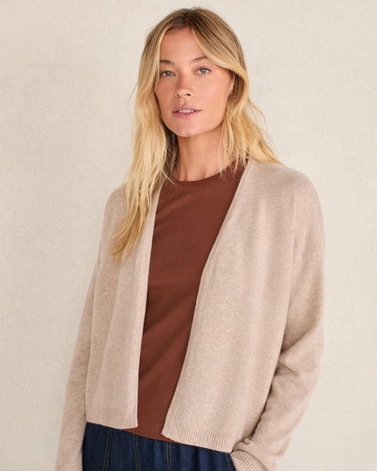 Cashmere Open Front Cardigan