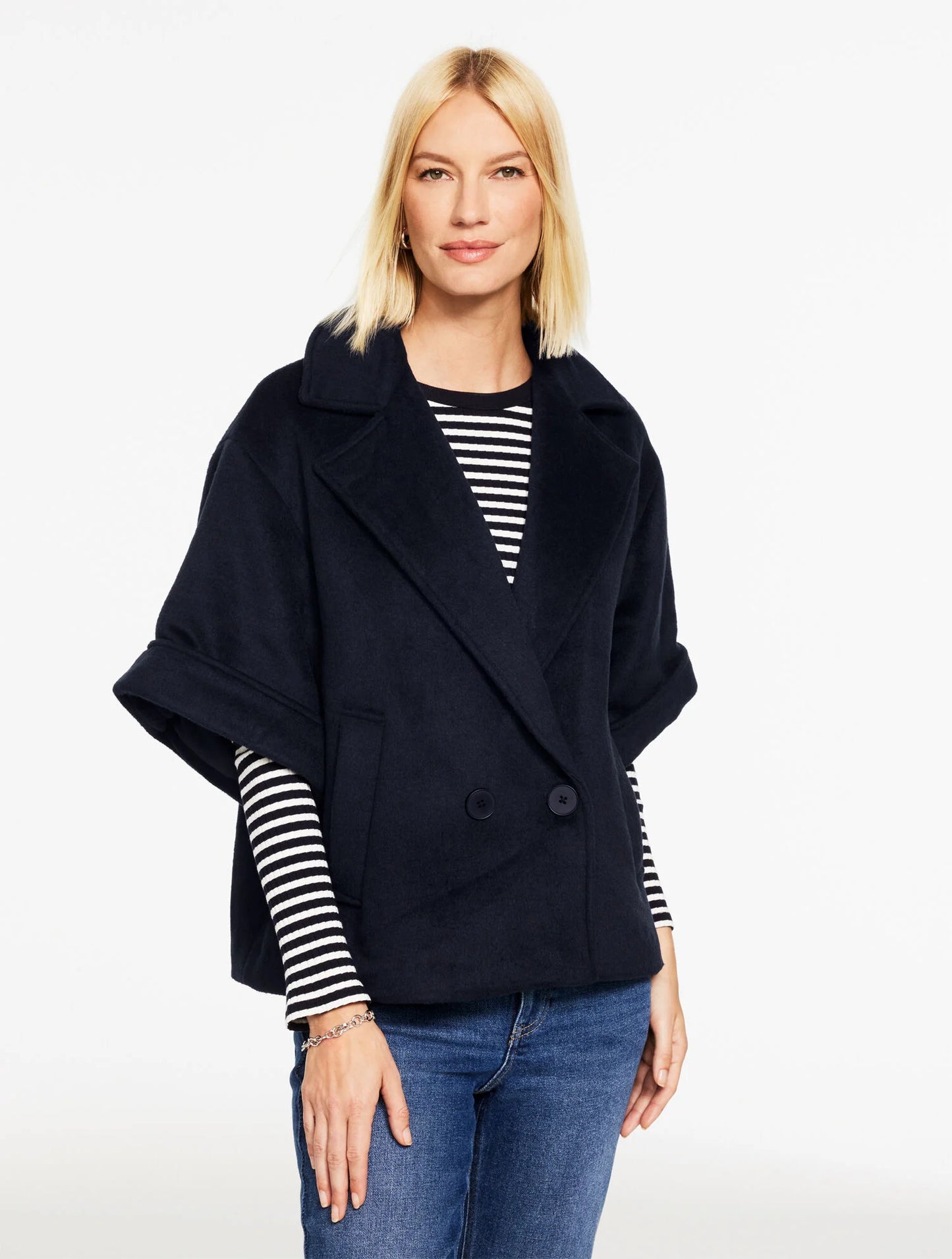 Wool Blend Boxy Coat