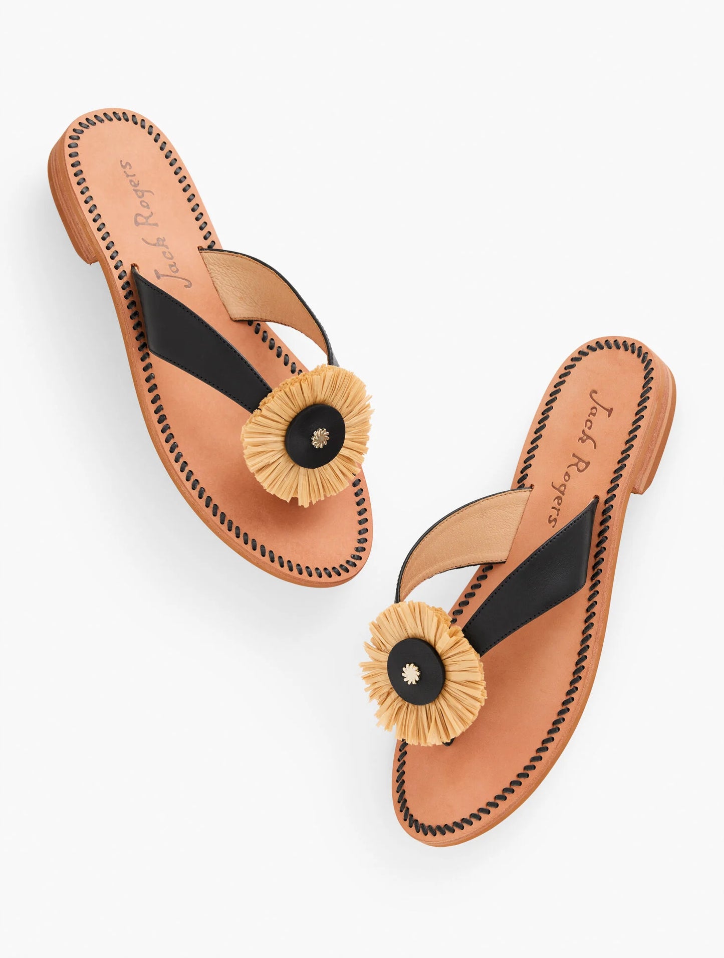 Jack Rogers® Cay Nappa Raffia Flats