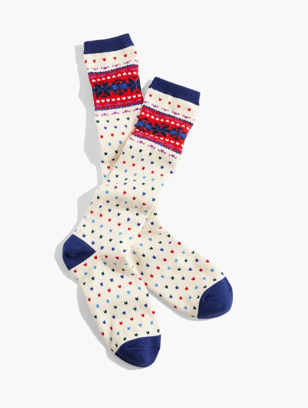 Fair Isle Wonderland Boot Socks
