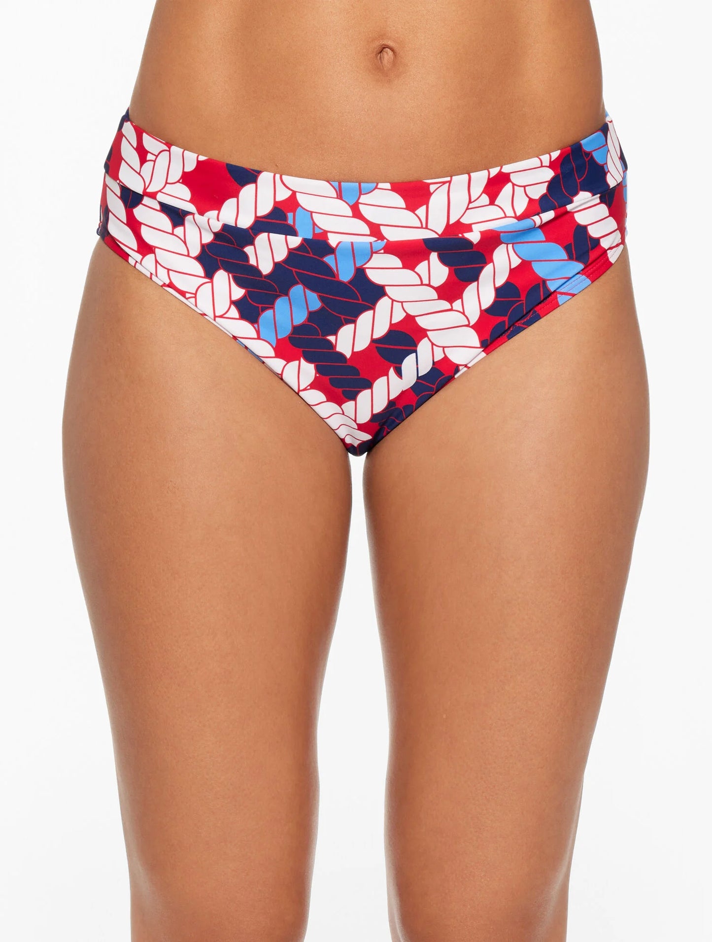 Aqua Club High Waist Swim Bottom - Nautical Vibes