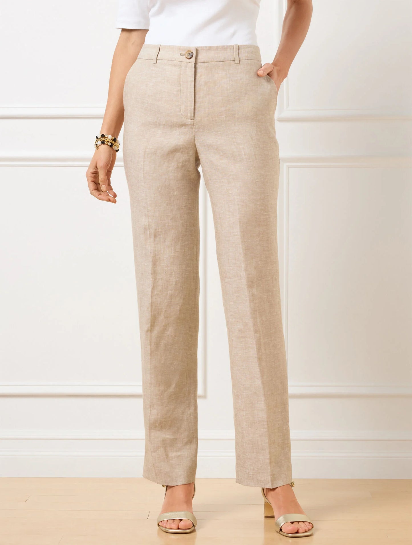 Talbots Southampton Straight Leg Linen Pants