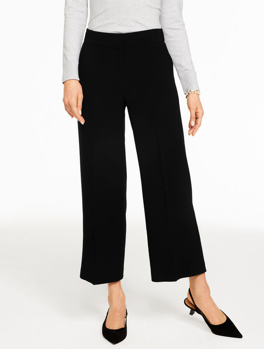 Easy Travel Wide Leg Ankle Pants