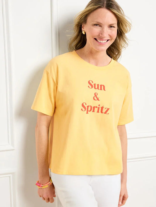 Boxy Crewneck Tee - Sun Spritz