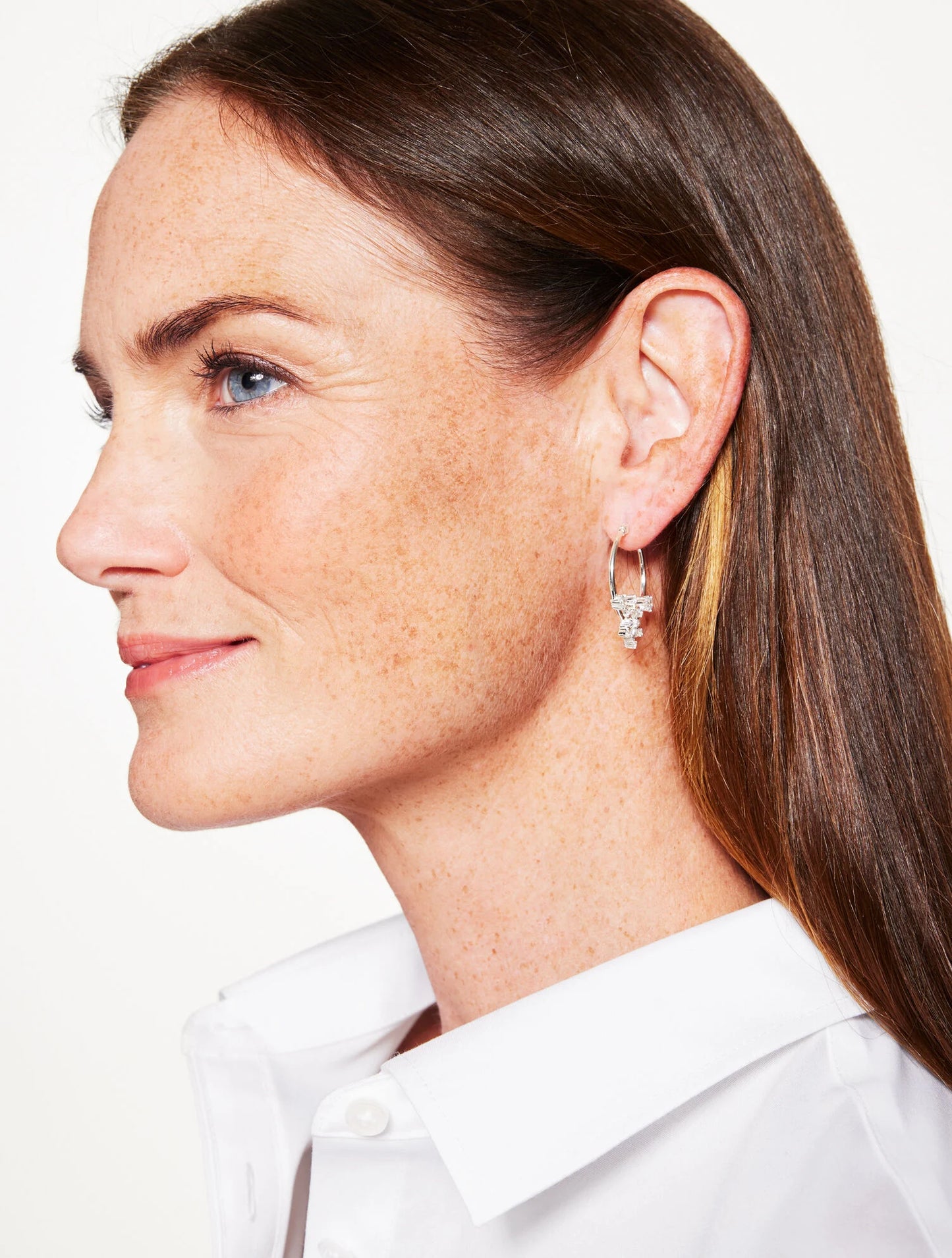 Sterling Silver Flurry Hoop Earrings