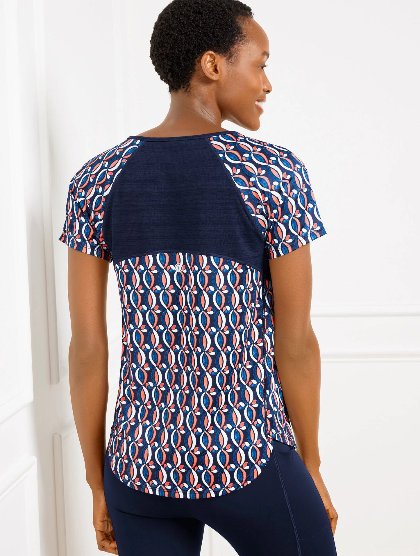 Cool Slub Active Short Sleeve Tee - Pinwheel Geo