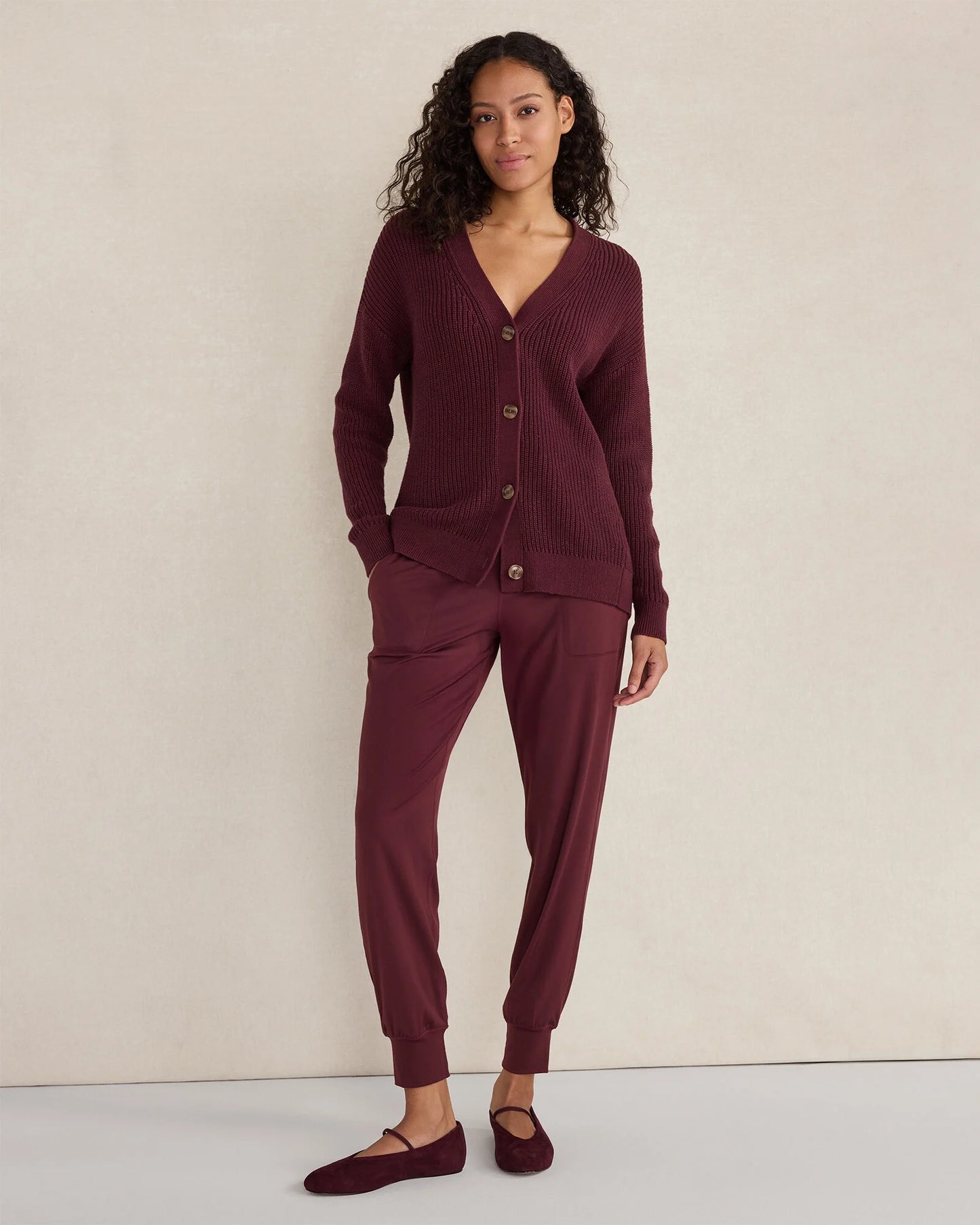 Organic Cotton Shaker Stitch Cardigan