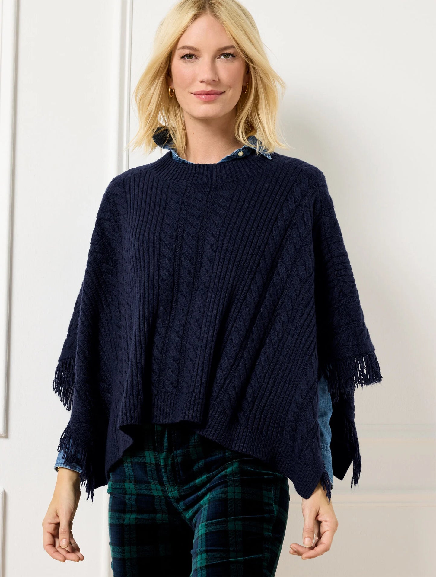 Cable Knit Poncho