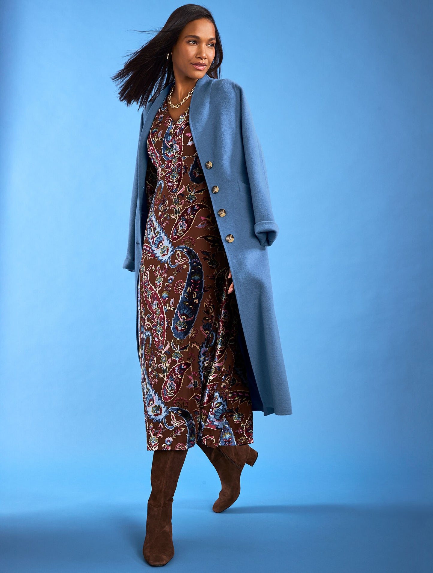Belted Wool Blend Coat