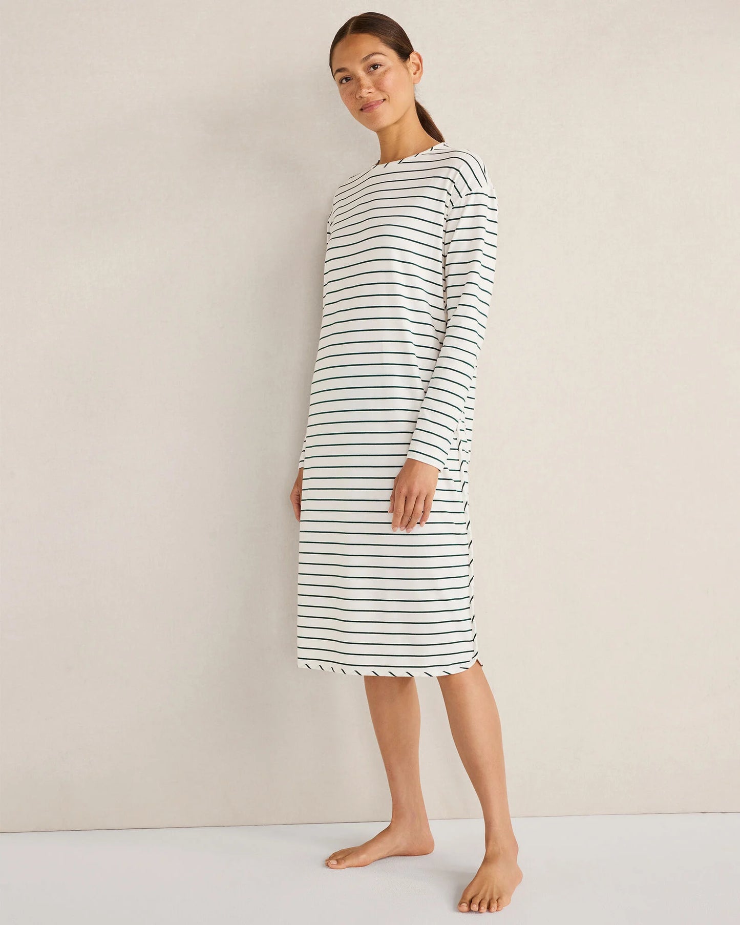 Organic Cotton Jersey Stripe Sleep Dress