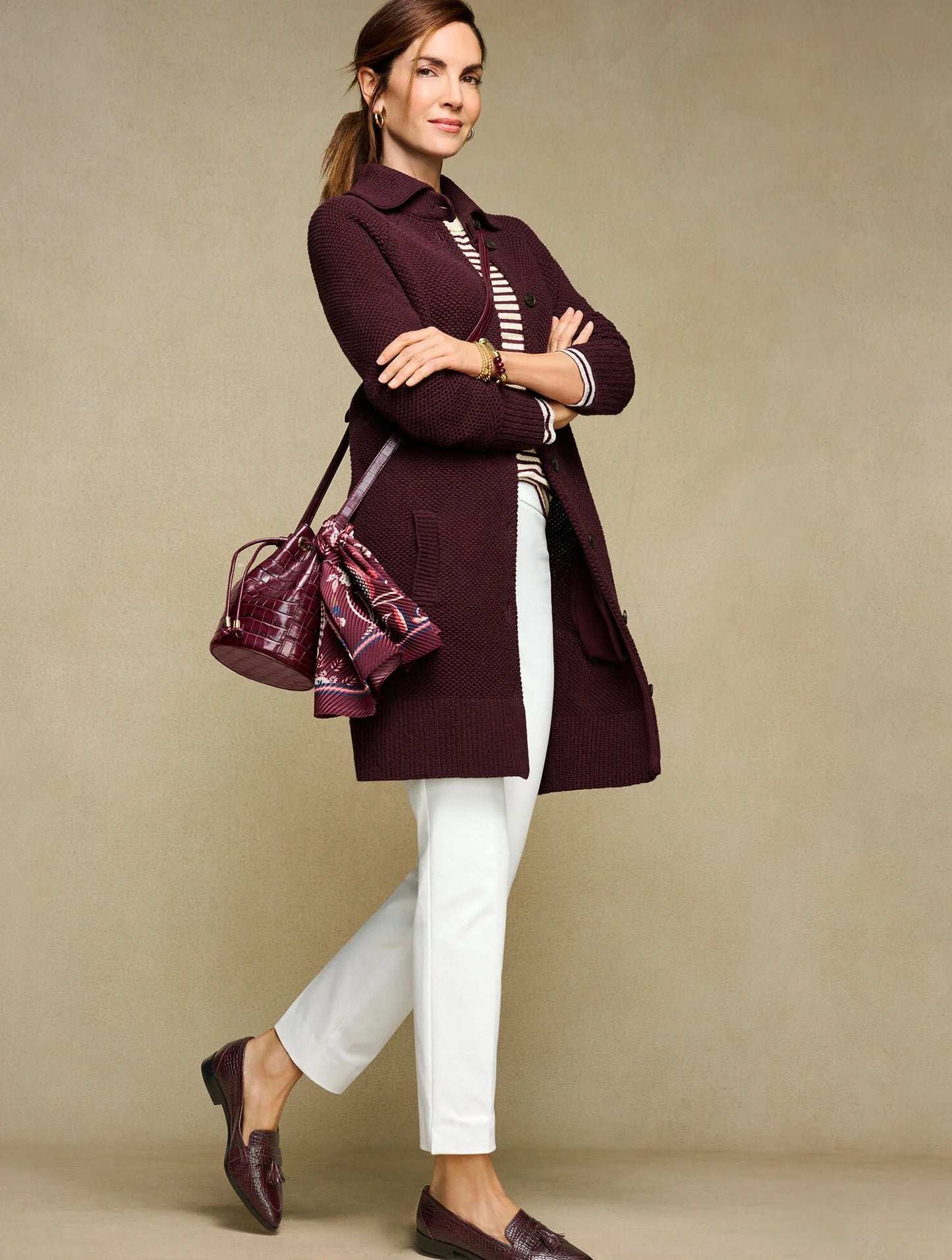 Echo Pleated Lively Floral Oblong Scarf