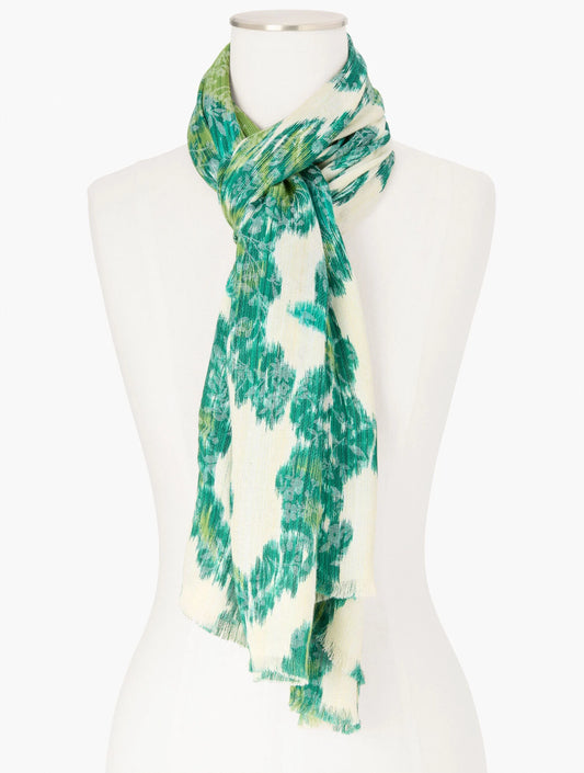 Watercolor Damask Oblong Scarf