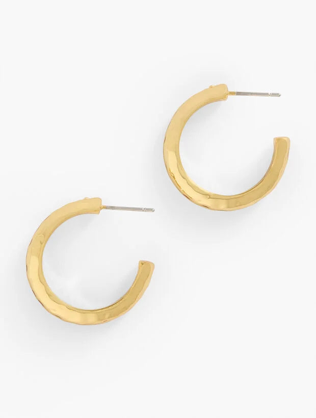 Hammered Hoop Earrings