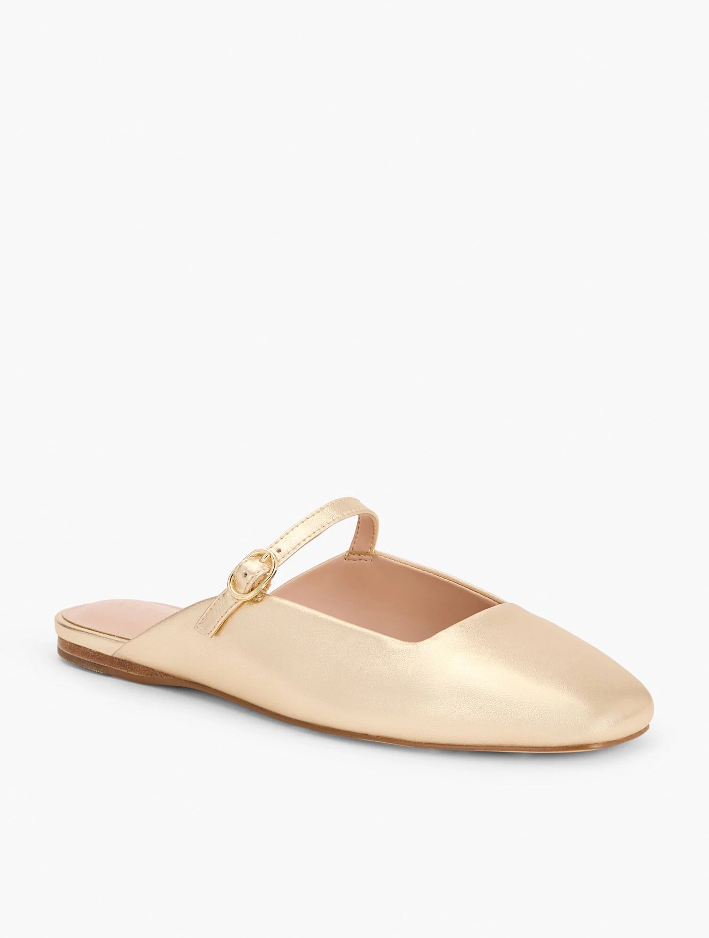 Sloan Mary Jane Metallic Leather Mules