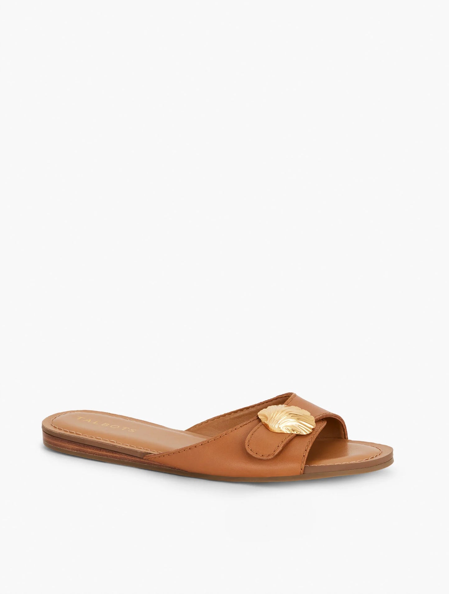Kaia Shell Vachetta Slides