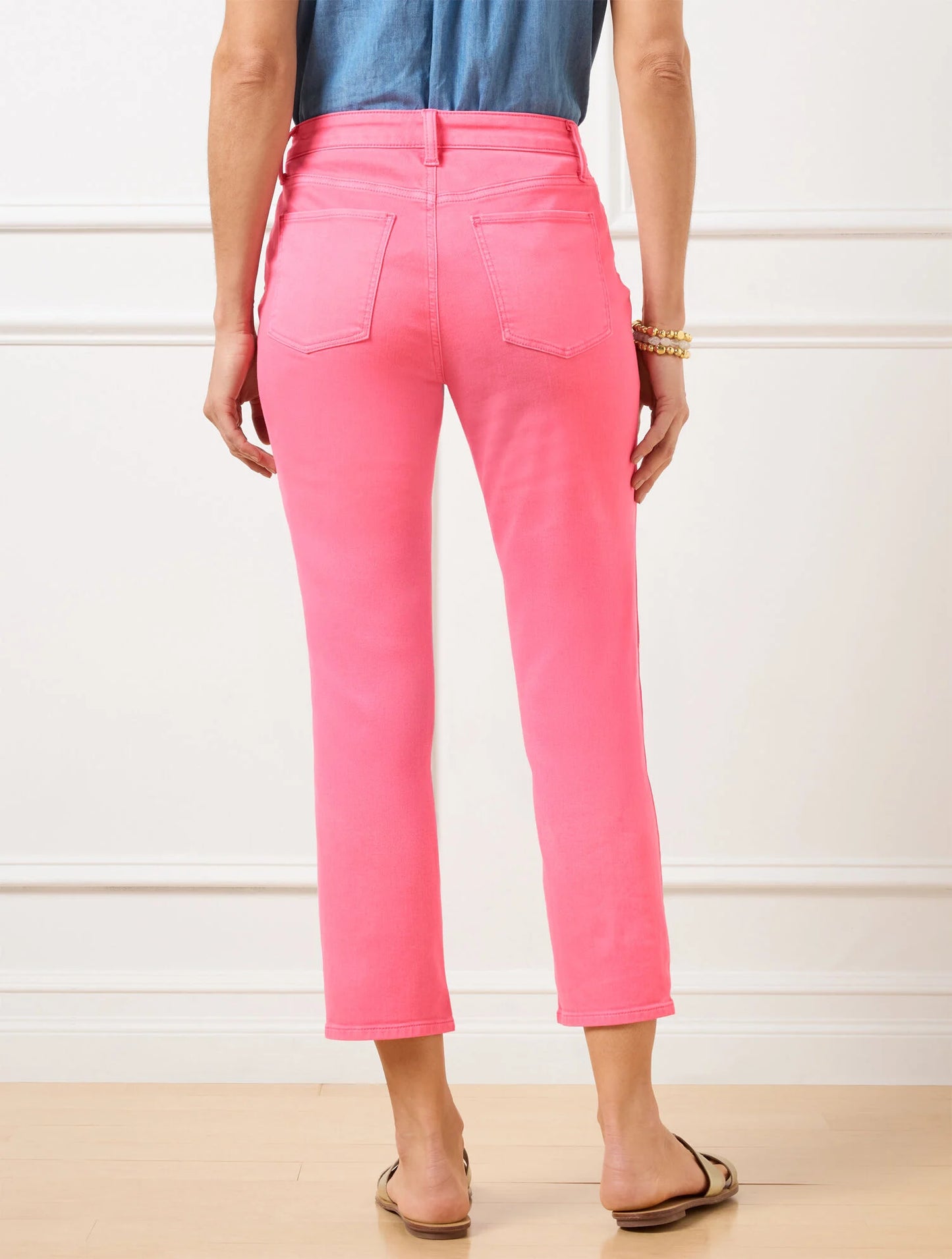 Straight Crop Jeans - Garment Dyed