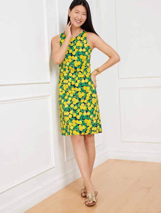 Effortless Jersey Sleeveless Shift Dress - Lemon Bunches