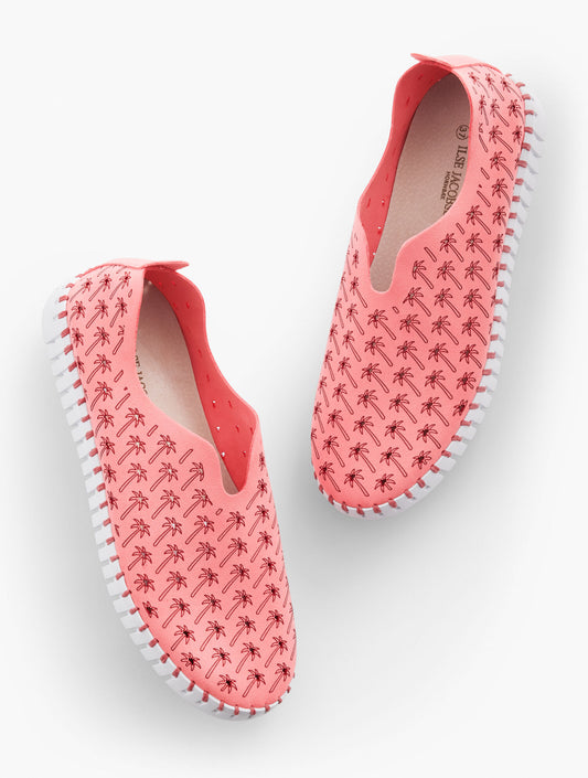 Ilse Jacobsen Tulip Slip-On Flats - Palm Trees