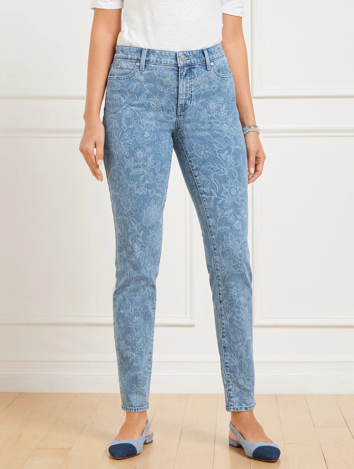 Slim Ankle Jeans - Linear Garden