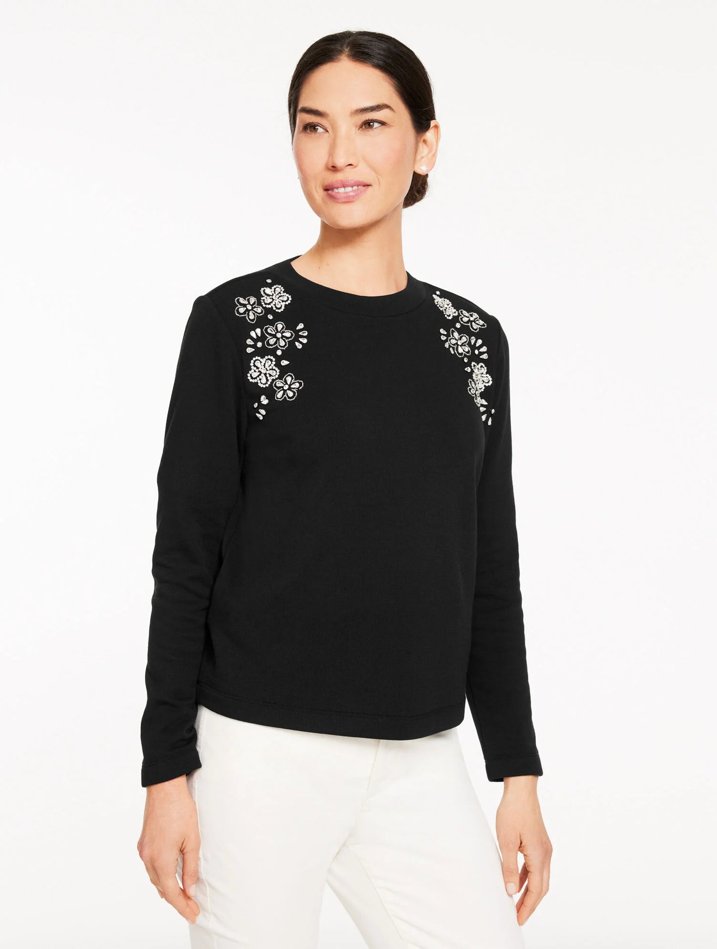 Embellished Crewneck Sweatshirt