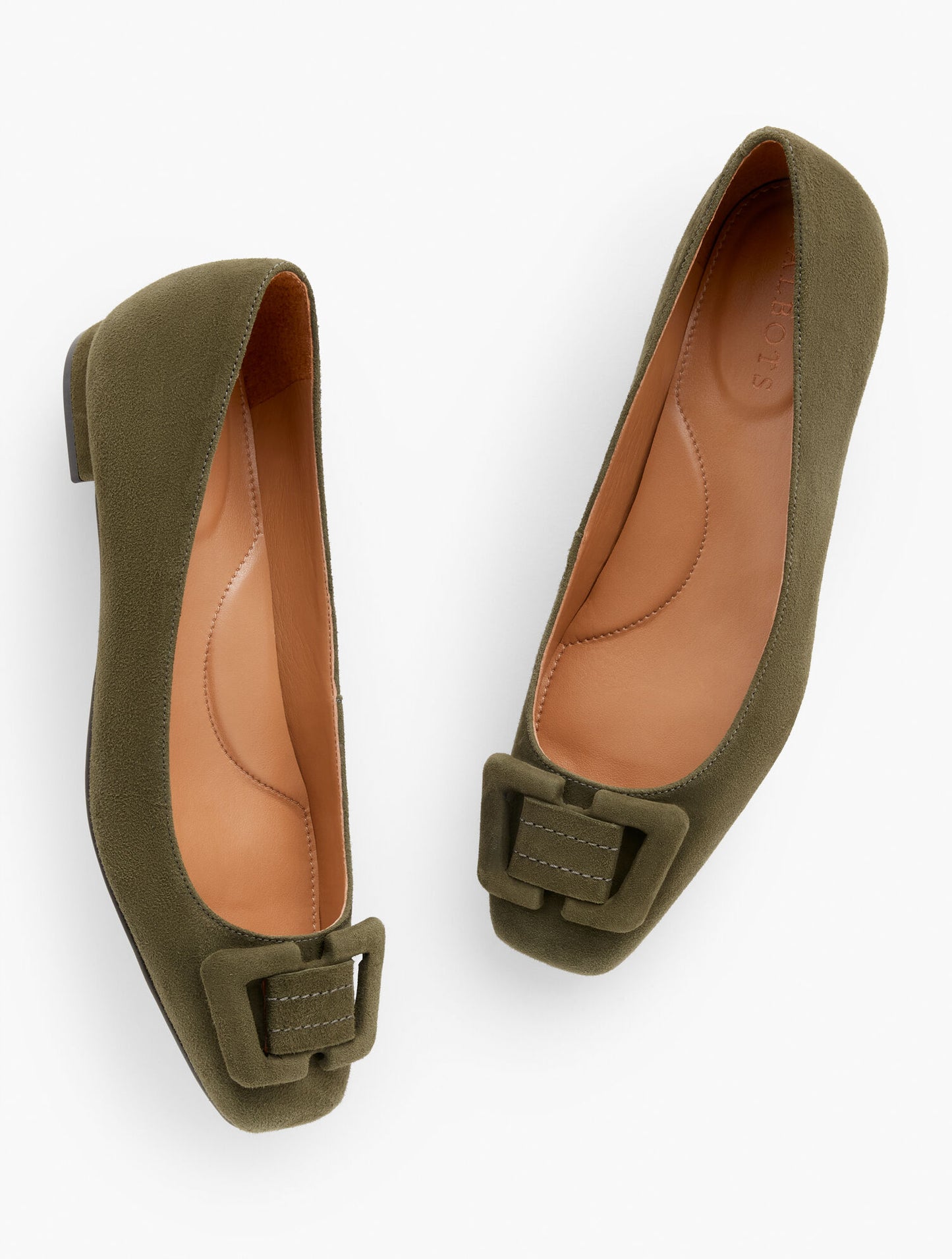 Sutton Suede Buckle Flats
