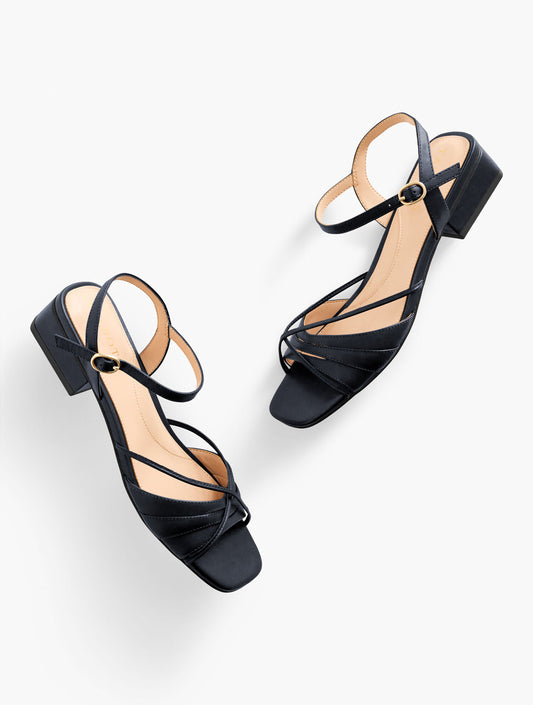 Viv Strappy Nappa Block Heel Sandals