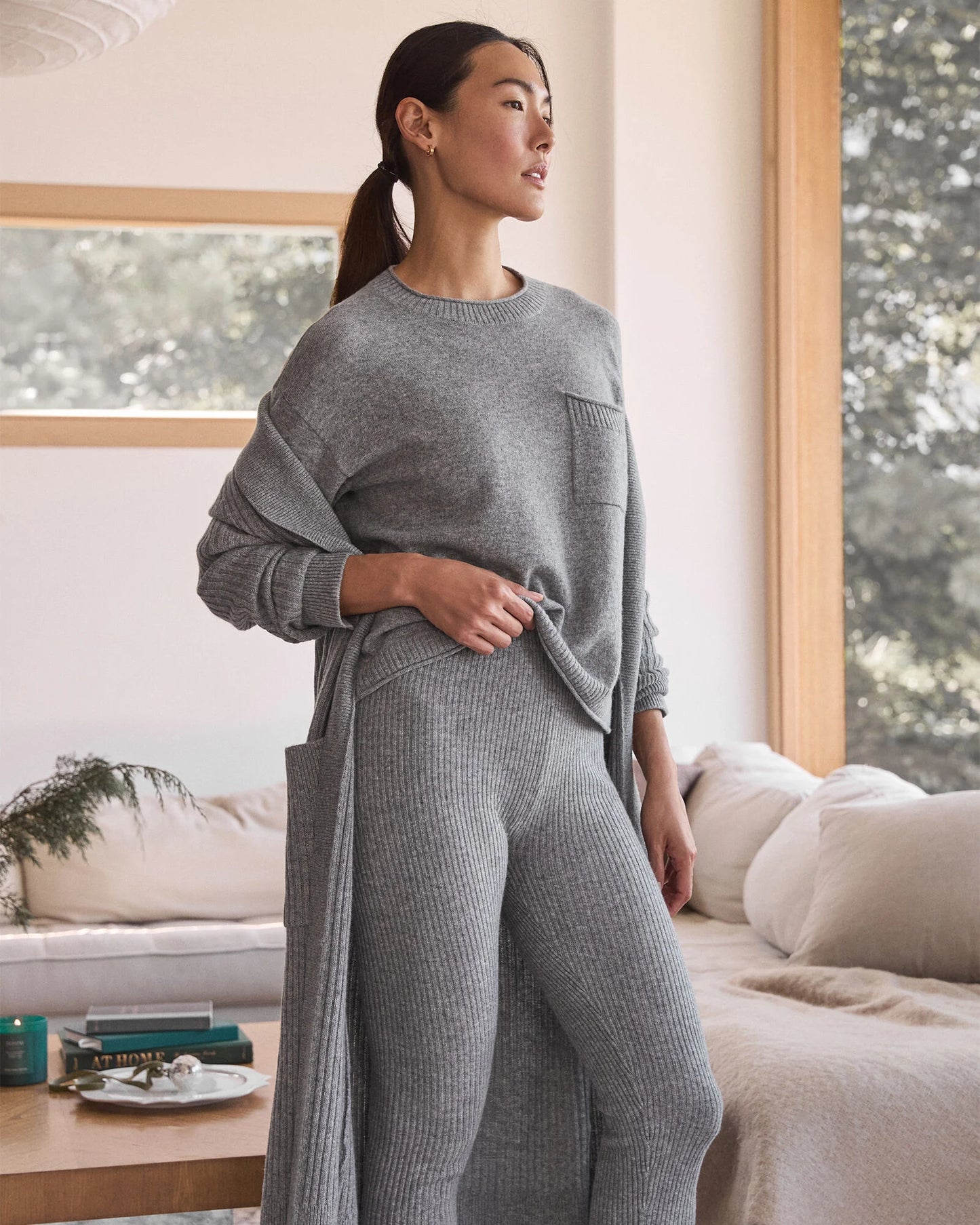 Cashmere Rib Knit Leggings