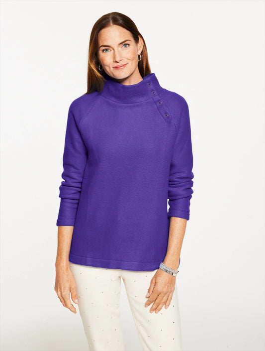Fleece Mockneck Pullover