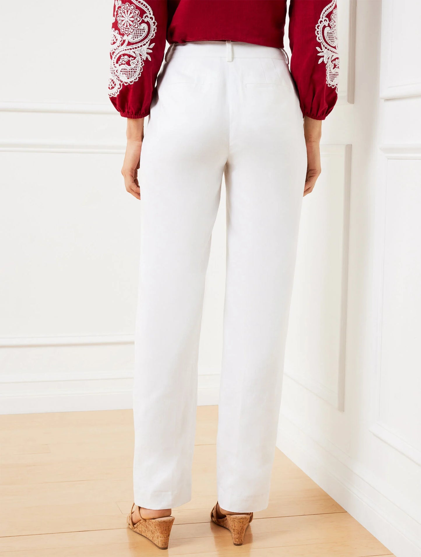 Talbots Southampton Straight Leg Linen Pants