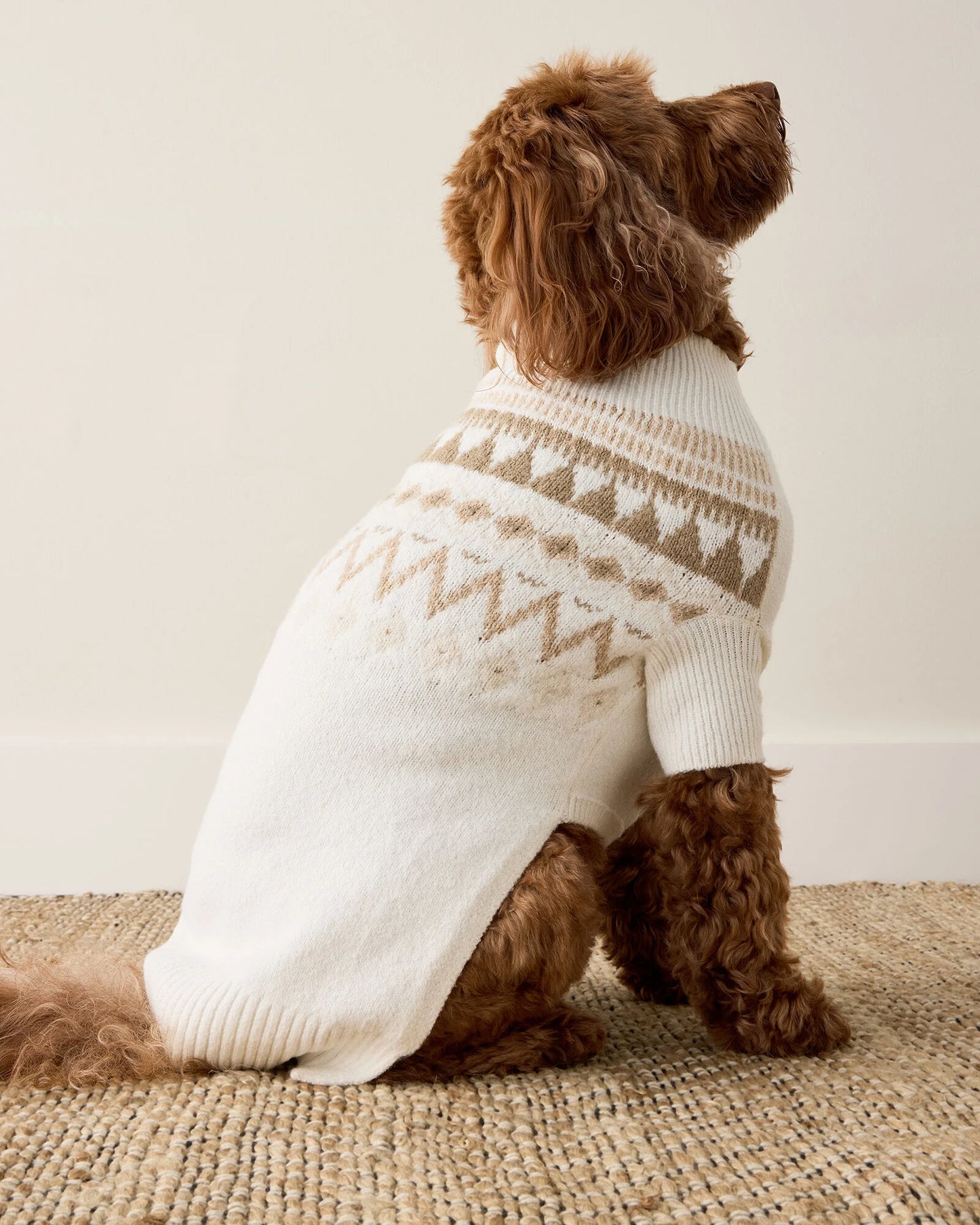 Organic Cotton Blend Fairisle Dog Sweater