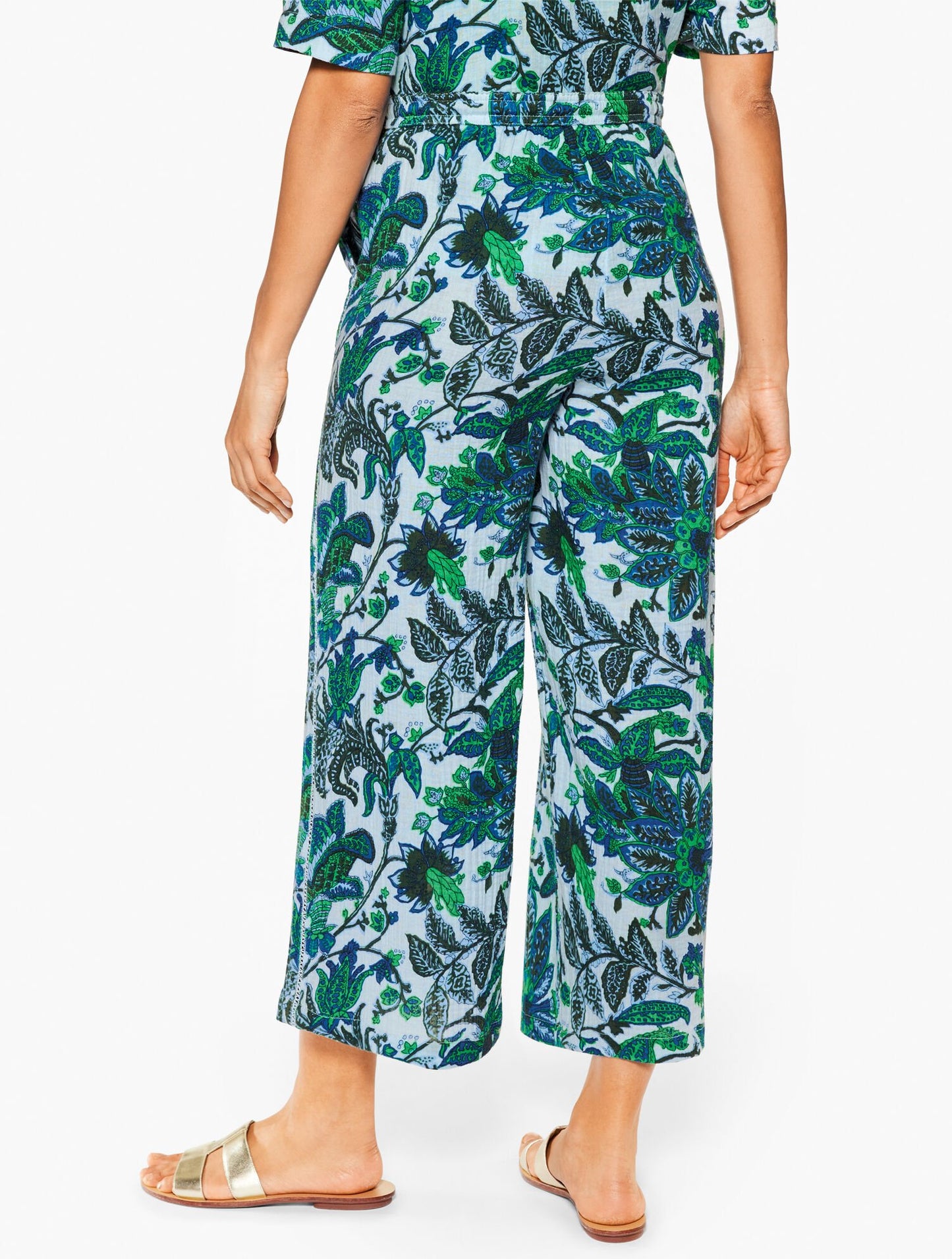 Aqua Club Gauze Pant Cover-Up - Bali Blooms