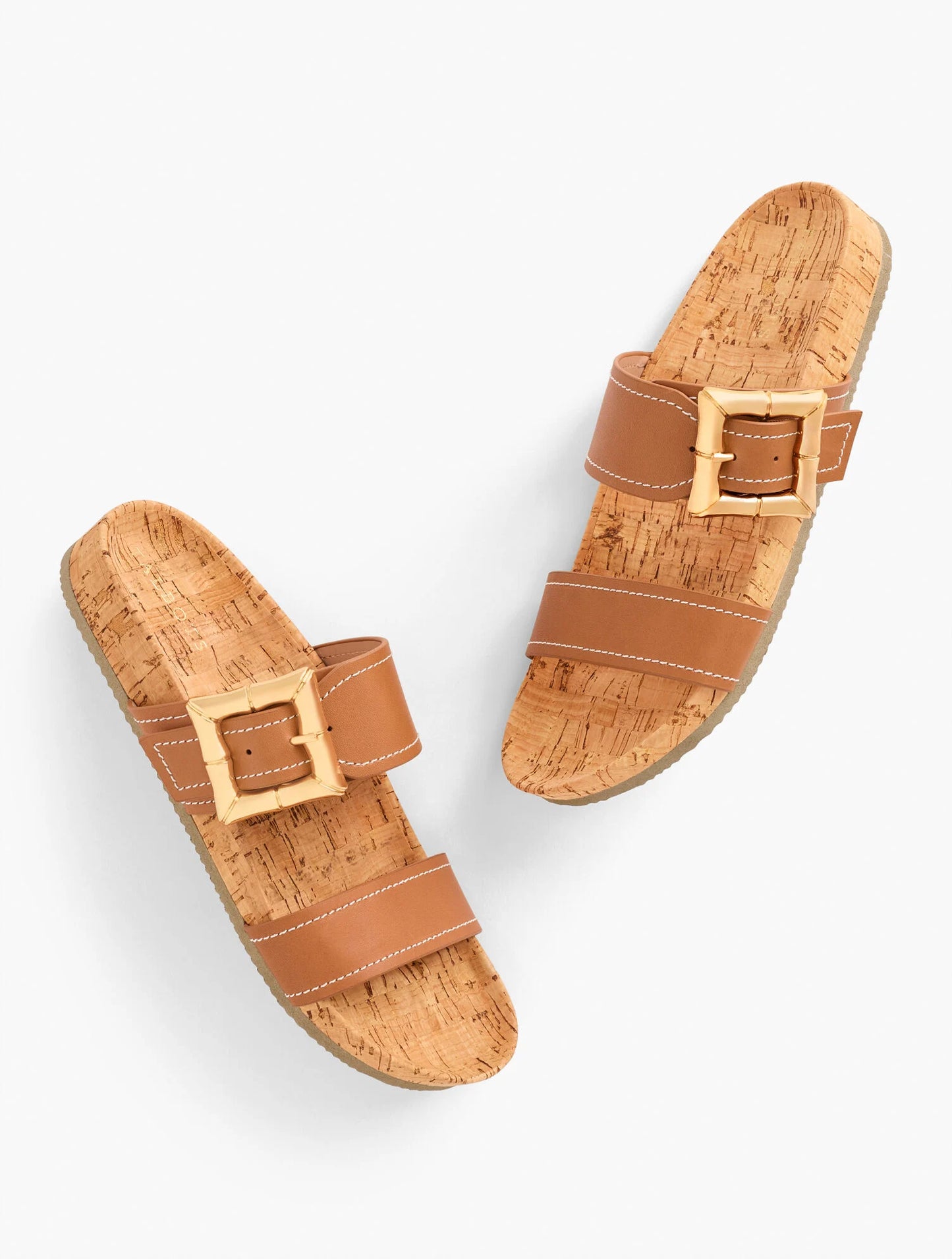 Malia Buckle Vachetta Slides