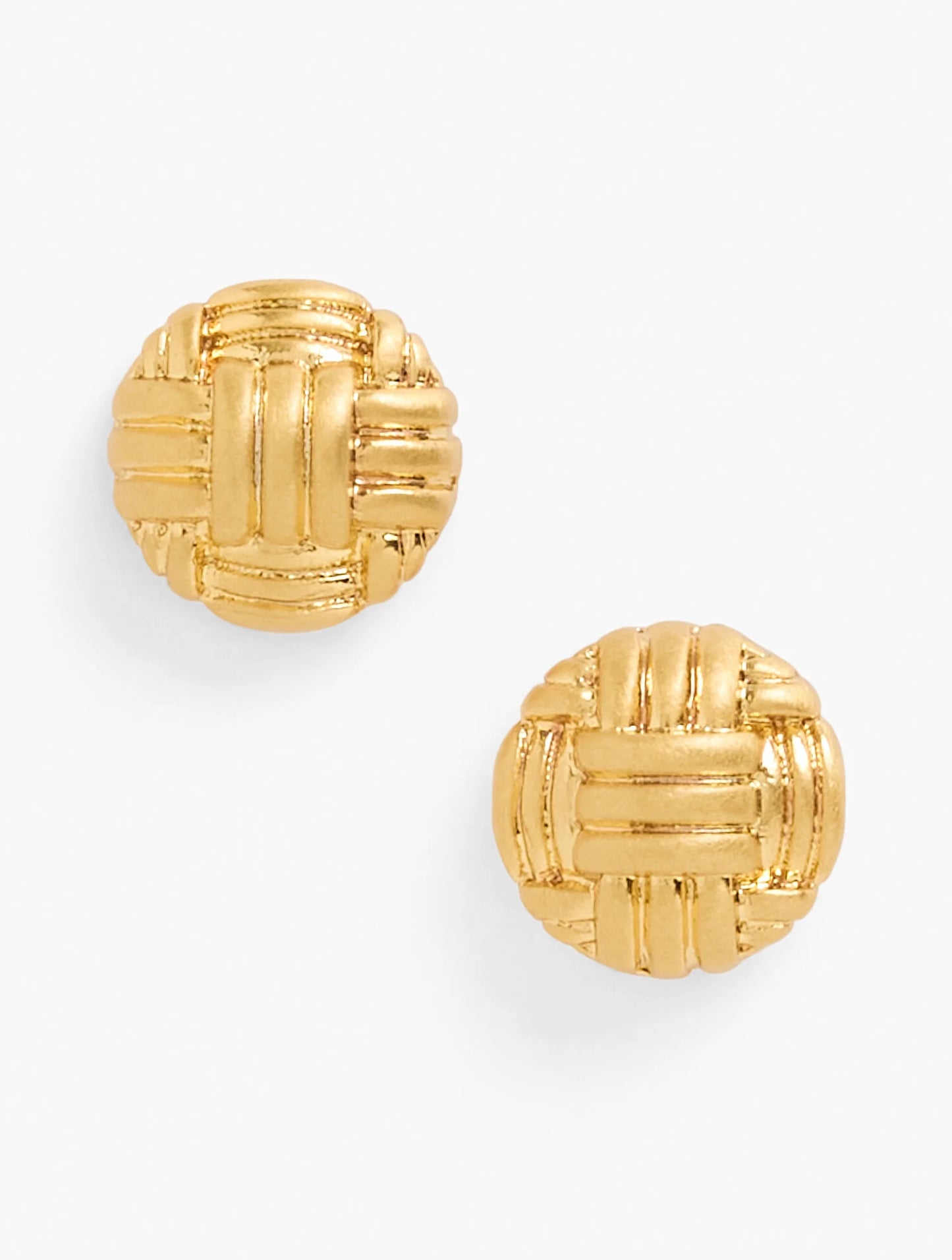 Basketweave Stud Earrings