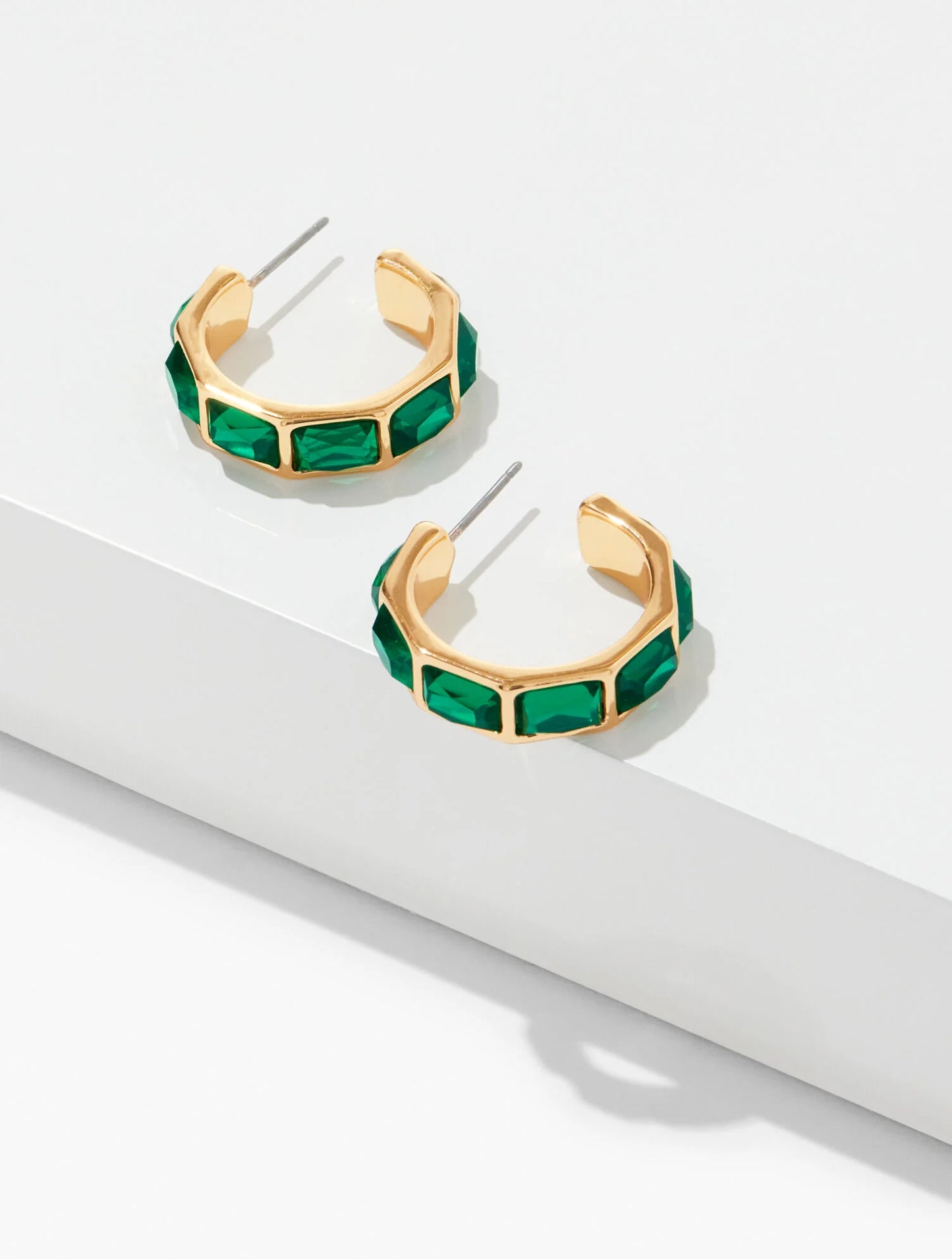 Crystal Gleam Hoop Earrings