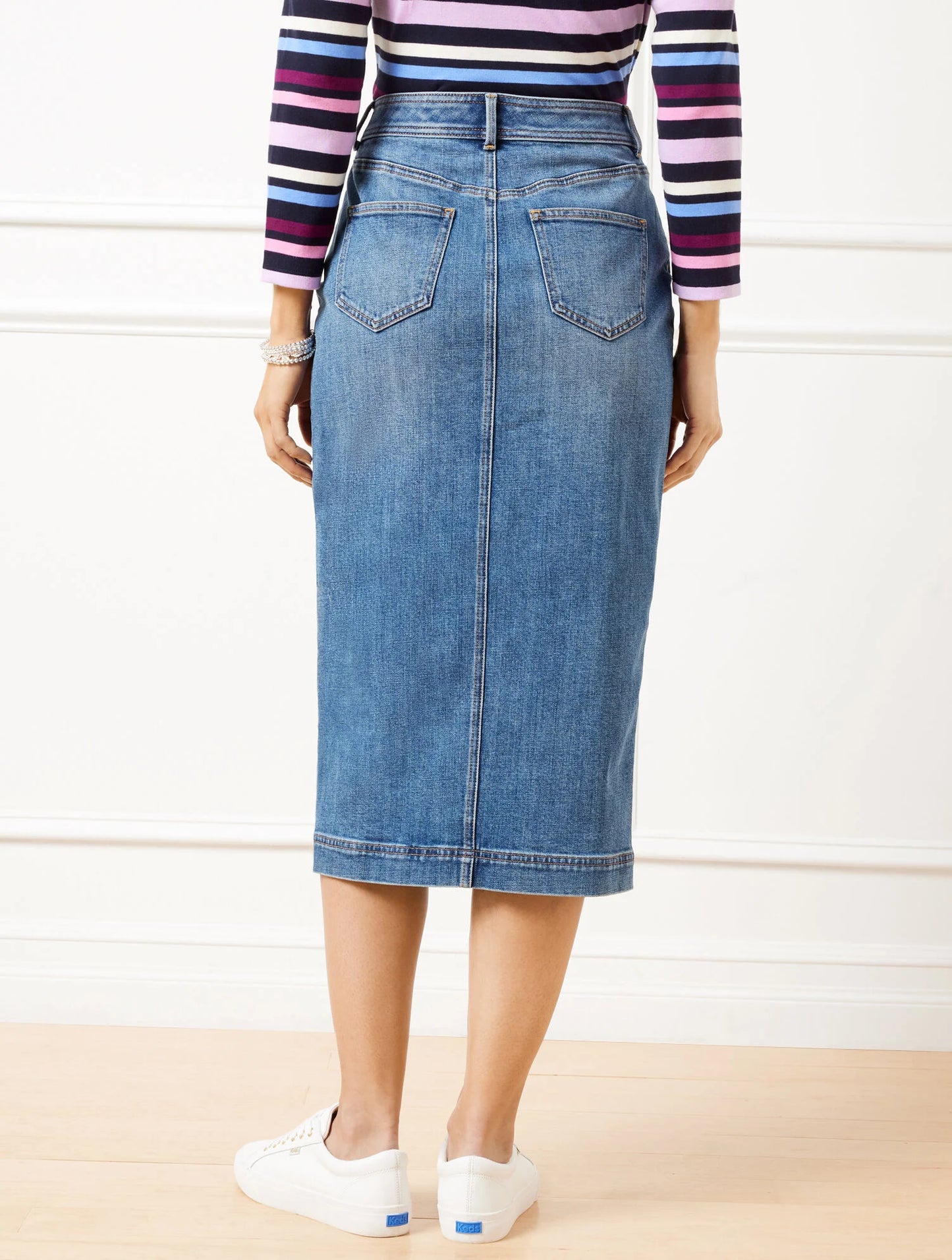 Denim Midi Skirt - Tidal Wash