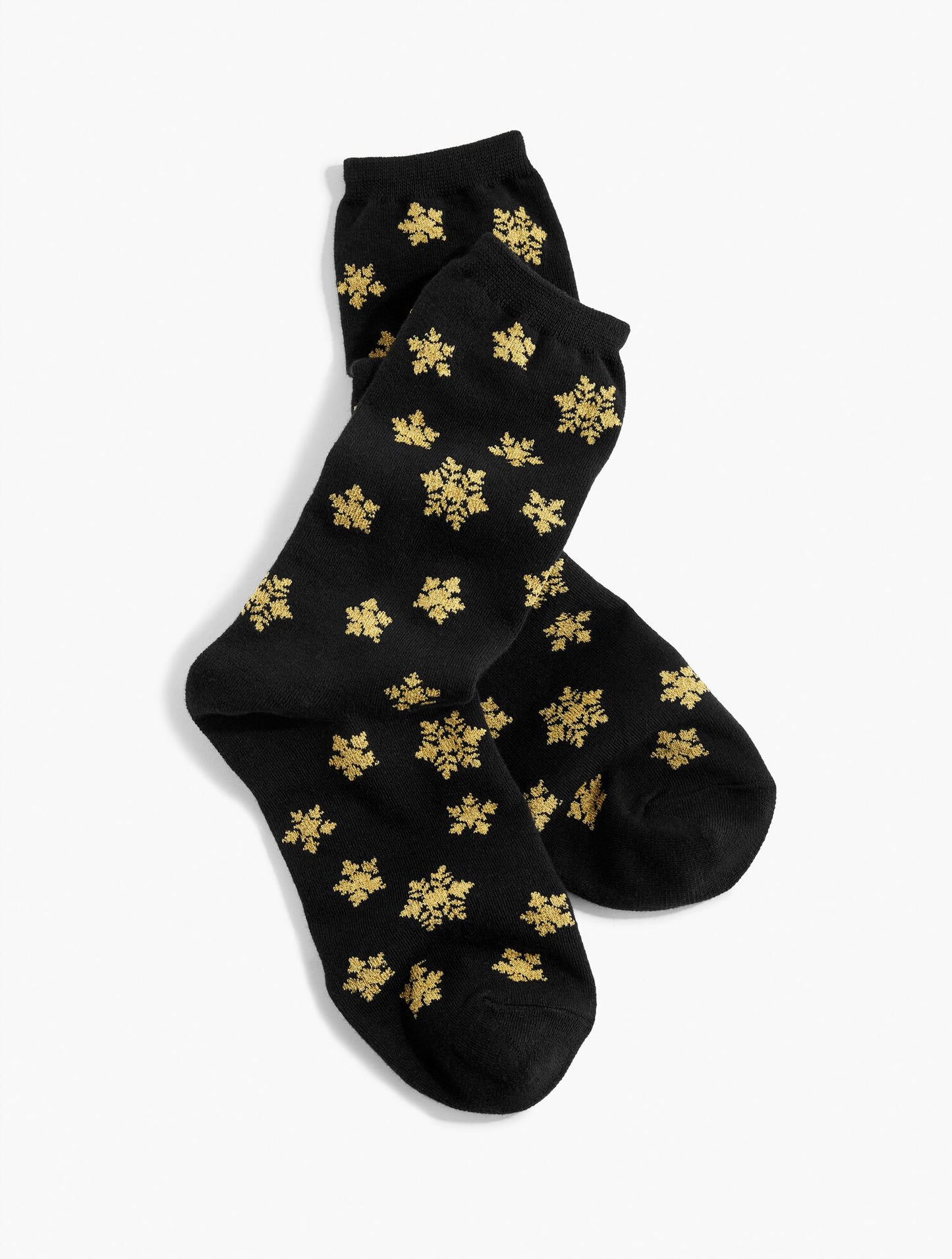 Falling Snowflakes Metallic Trouser Socks