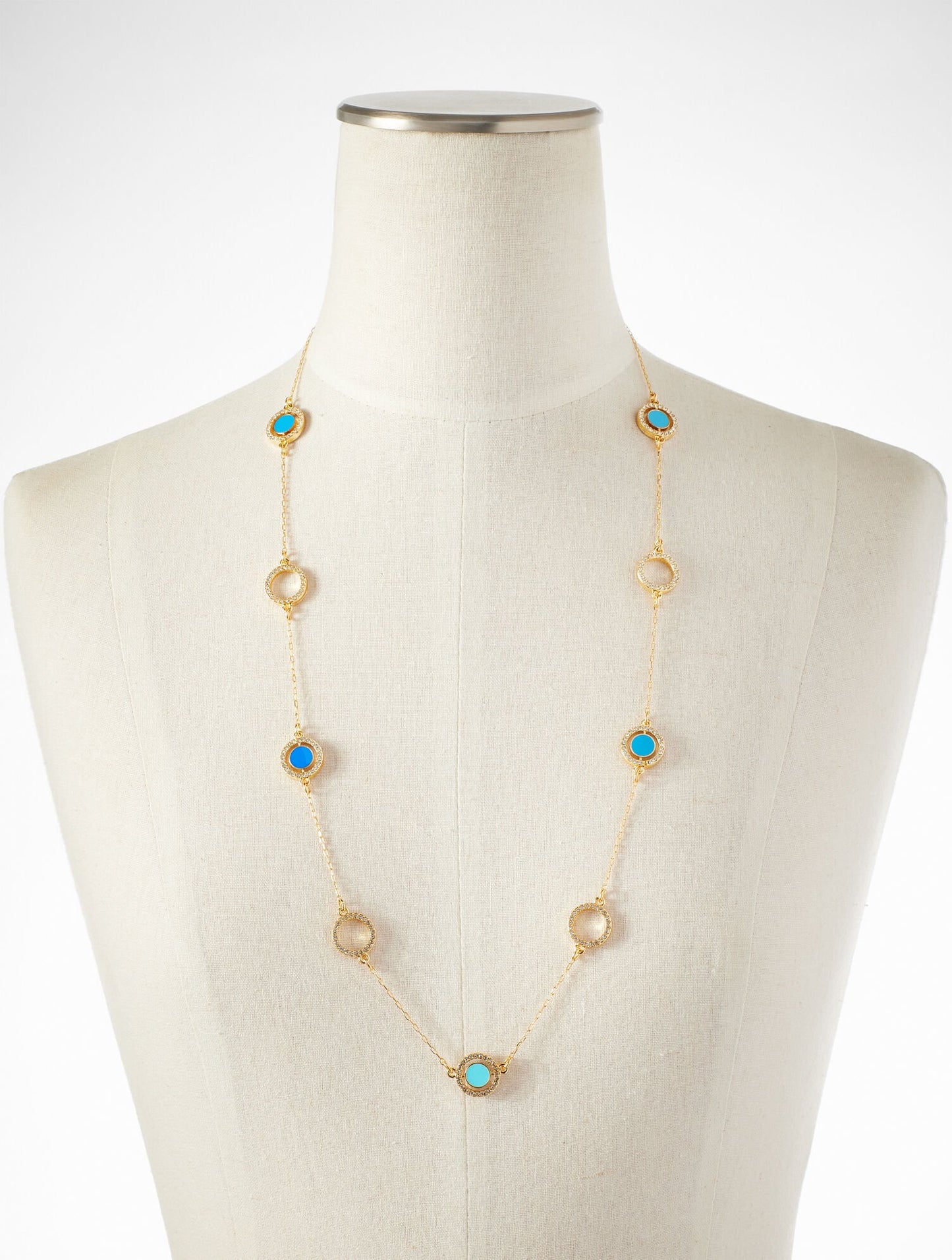 Enamel Station Necklace