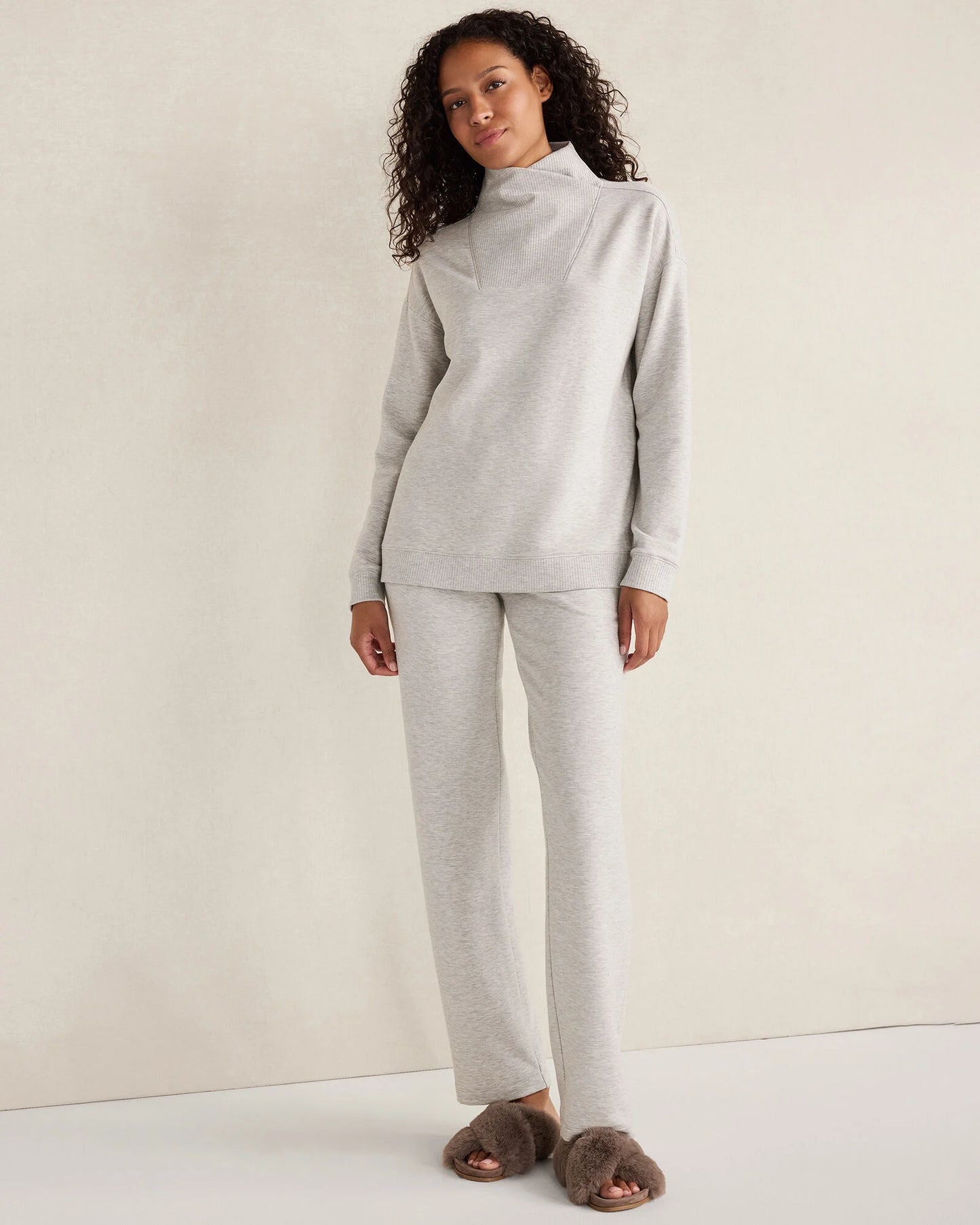 Fleece Crossover Sweatshirt